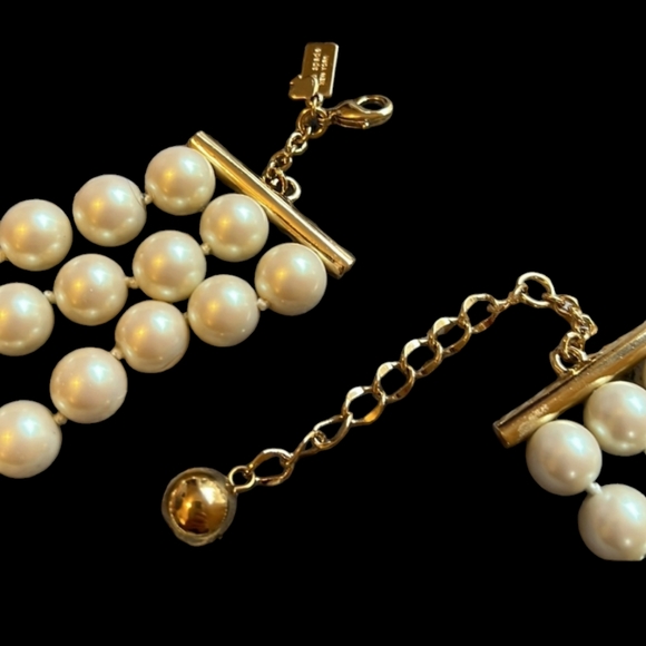 Kate Spade 3 strand pearl necklace - Picture 3 of 4